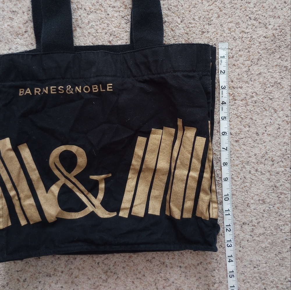 Barnes And Noble Book Bag Black & Gold - Picture 6 of 8